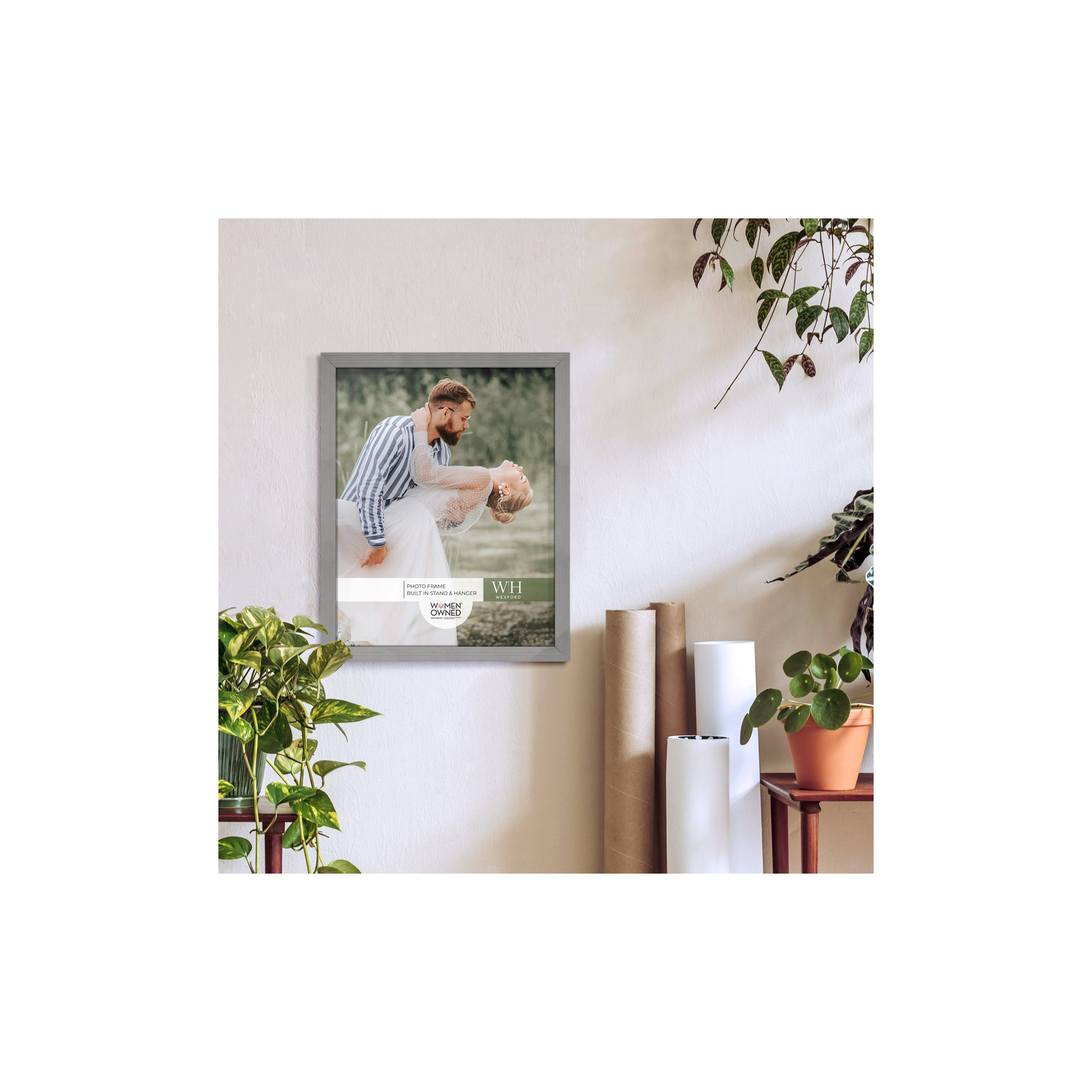 Apolline Wood Picture Frame, Gray, 8" x 10"