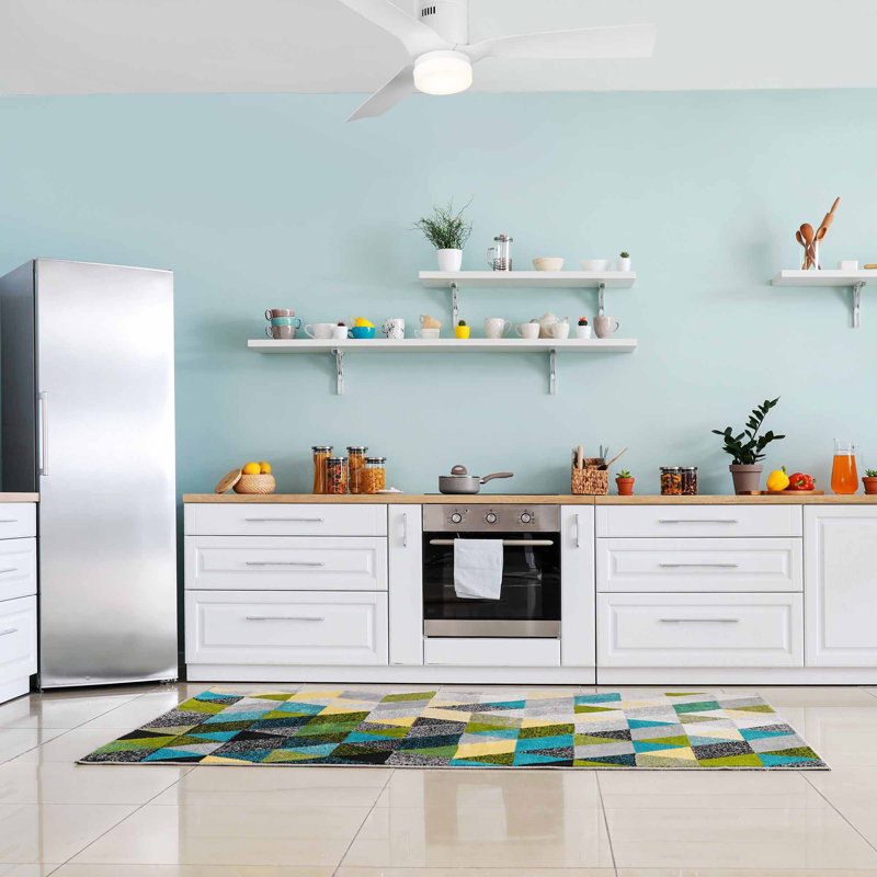 Ventilateur de plafond intelligent d'intérieur / extérieur Spezia de 52 pouces, ensemble d'éclairage à DEL à intensité variable et télécommande, fonctionne avec l'assistant Google, Amazon Alexa et les raccourcis Siri.