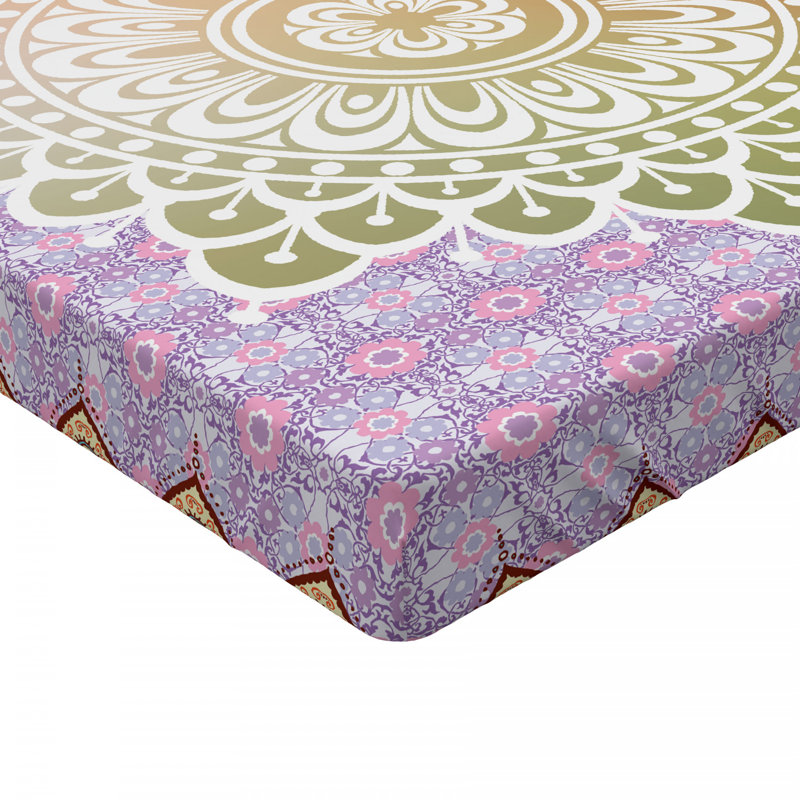 Microfiber Floral Fitted Sheet, Full Fitted Sheet
