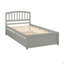 Structure de lit simple en bois avec lit gigogne et lit gigogne gris