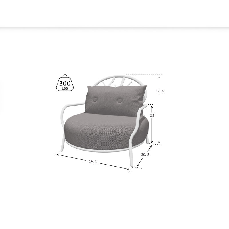 Chaise longue d'extérieur avec coussins Boom