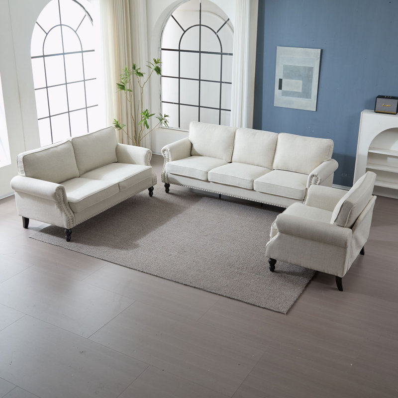 Canapé Ginta, H 34,25 po x l 67,72 po x P 32,28 po, Beige 1