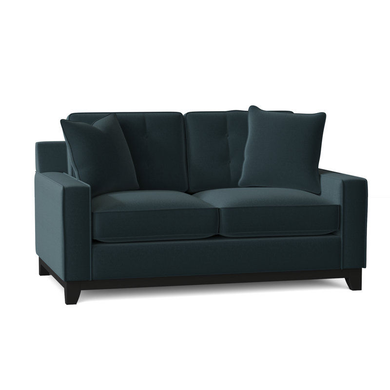 Carollton Upholstered 62'' Loveseat, Gypsy Teal Performance Microfiber