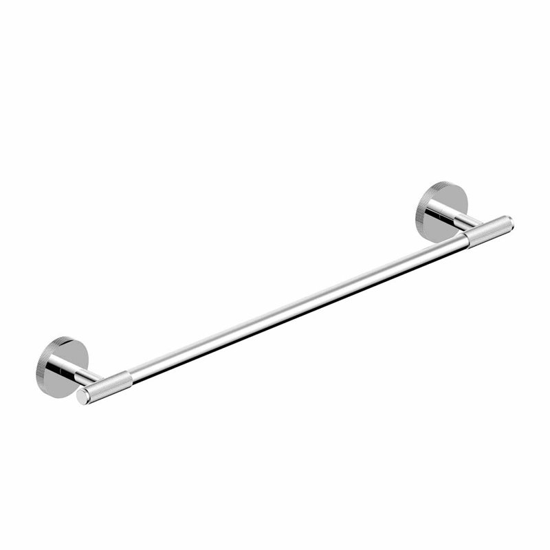 Barre à serviettes murale 25,7 po Klass, Chrome poli, H 2,1 po x L 25,7 po x P 2,7 po