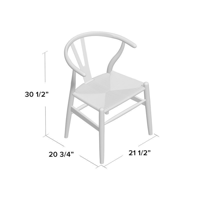 Chaise en bois massif Wyn, Noir / Naturel, 2
