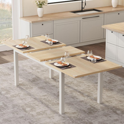 Grande table de salle à manger extensible de 63 po pour 6 à 8 personnes