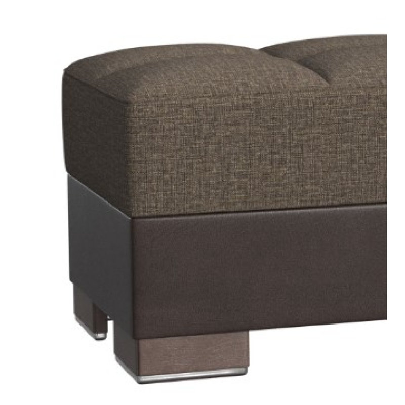 Repose-pieds Modern Living, repose-pieds en cuir, Chenille brun