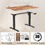 Bureau debout électrique à hauteur ajustable avec 2 crochets, 4 roulettes verrouillables, 1 tapis de souris-306611617-306818904