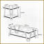 Table basse moderne en acier inoxydable de 47 po de largeur avec verre trempé double couche - facile à nettoyer et amp; Gain de place pour le salon-2087376856