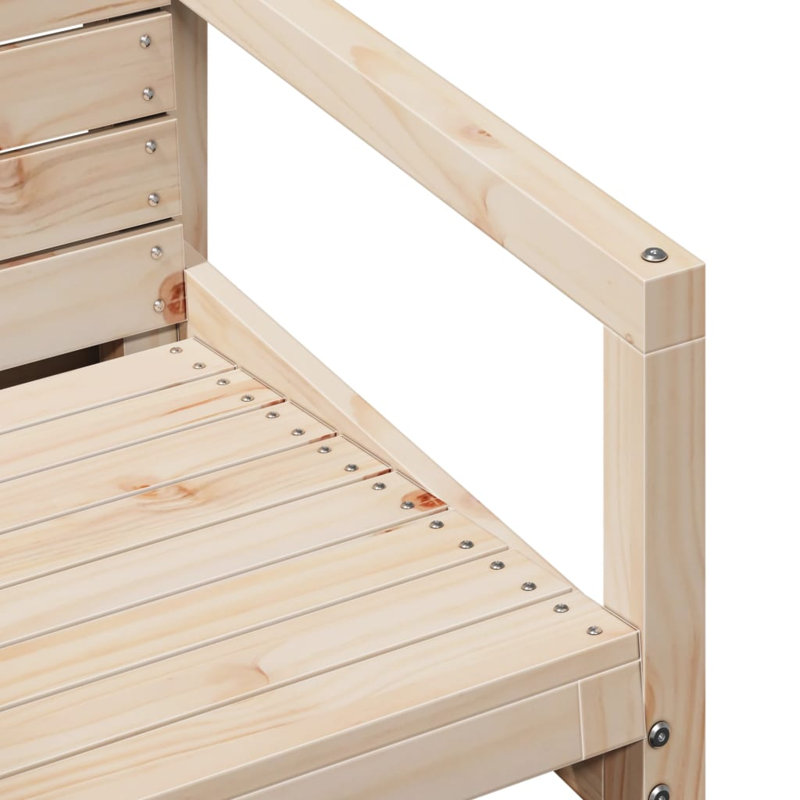  Chaise de jardin en bois de pin massif naturel