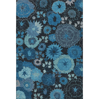 Premium Machine Washable Mayfield AMF2295 Floral Rug