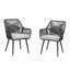 Chaise de patio en rotin avec coussins-1239835763