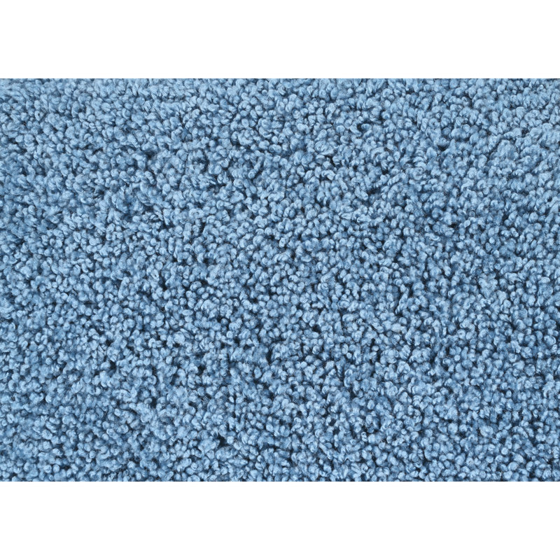 Treye Nylon Bath Rug with Non-Slip Backing, Basin Blue, Rectangle 30" x 50"