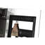 Pharmacie à DEL, option de gradateur, miroir de maquillage 3X, configuration de tablette réglable, fonction de ports de charge intégrés, tablettes,