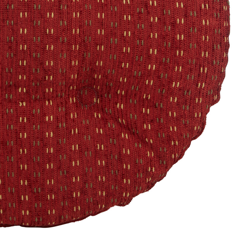Coussin de siège de tabouret de bar texturé antidérapant, rond de 14 pouces, Rouge