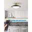 Plafonnier semi-encastré moderne à DEL de 30 cm (11,8 po) avec télécommande et variateur, 5 CCT 2700 K-6500 K, style moderne du milieu du siècle, noir, pour cuisine, couloir ou buanderie.-223329904-231204958