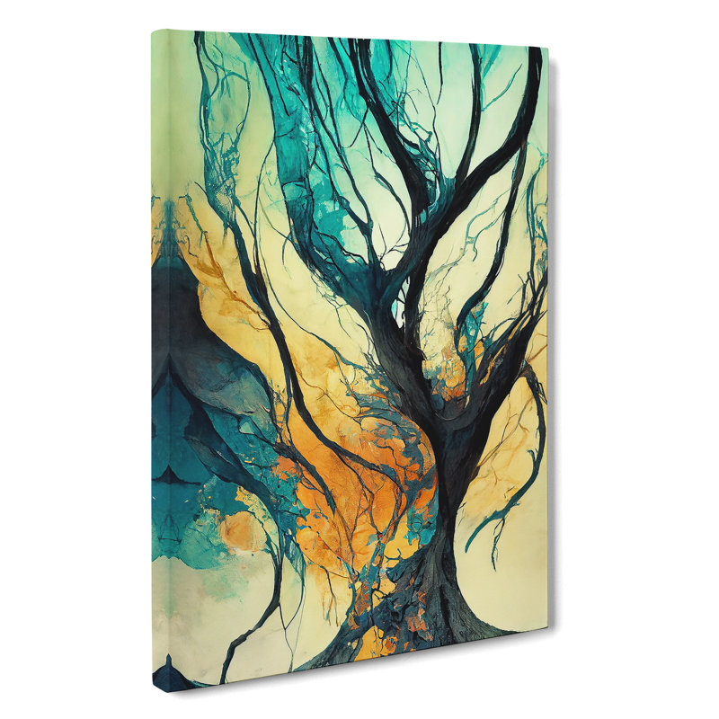 Abstract Tree No.1 - Wall Art, Wrapped Canvas, 76cm H x 50cm W, No Matte