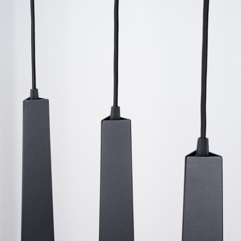 Bibianna 3 - Light Stainless Steel Pendant, Black