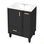 Meuble-lavabo 24 po avec lavabo, armoire de salle de bain avec tablette de porte, tiroir profond, panier coulissant à 2 niveaux, structure en bois massif et panneau de fibres à densité moyenne, un paquet-126271685