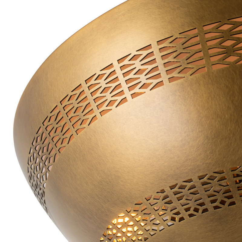 Overland 3 - Light Flush Mount, Vintage Brass