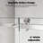76" Sliding Shower Door, Brushed Stainless Steel Glass Door with Seal Strip & Handle-119733466