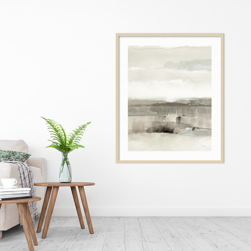Influence Of Line And Color Neutral Crop by Mike Schick, Brown Framed Paper, 41.12" H x 34.12" W x 0.88" D
