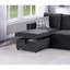 Canapé modulaire convertible en velours noir avec canapé-lit et canapé-lit-1868778783