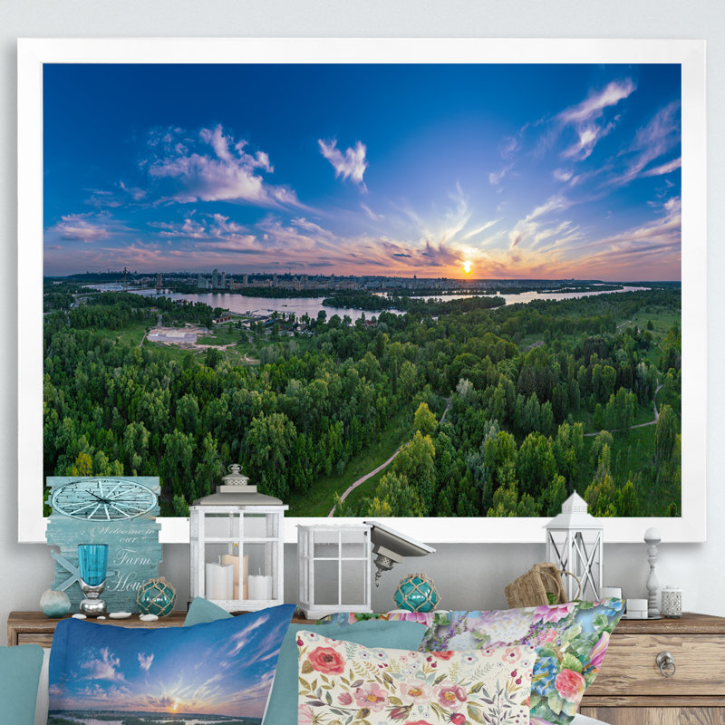 Rurale d'été en campagne, Alabama, sur toile, H 12 po x l 20 po x P 1 po, Cadre simple blanc