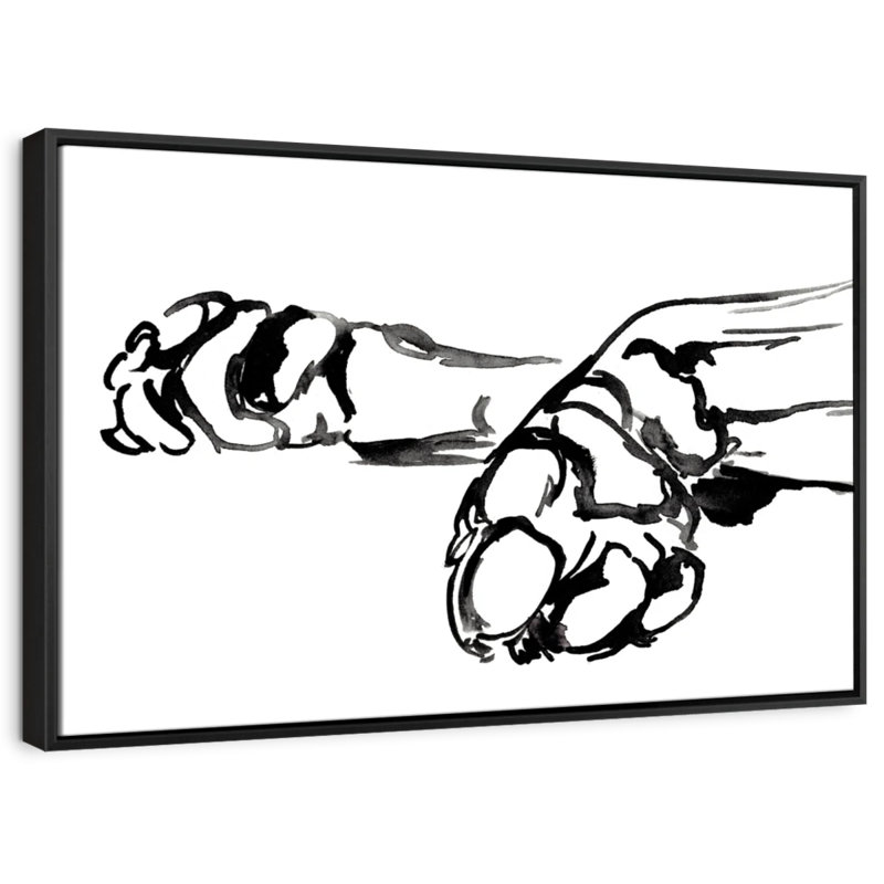 " Linear Paws II Canvas Print ", 27" H x 40" W