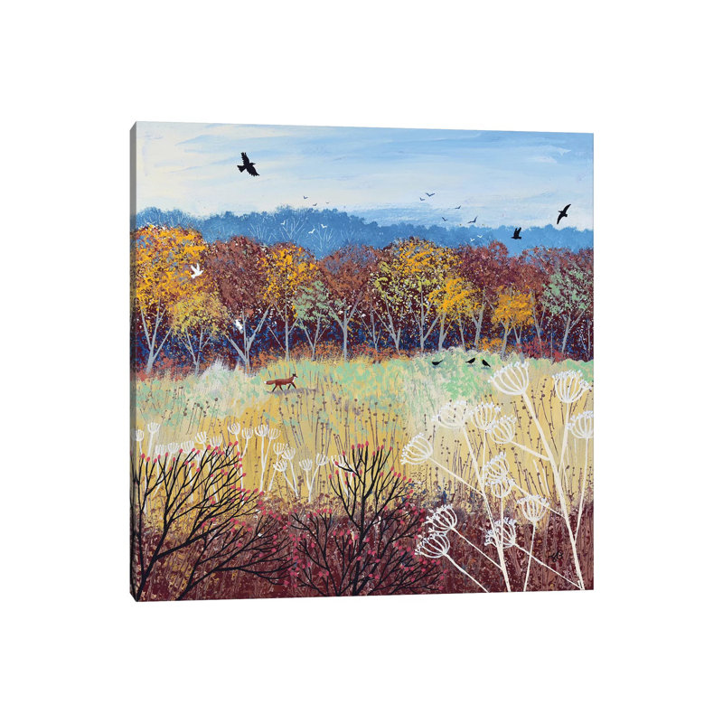" Burnished Gold " by Jo Grundy, No Mat, Wrapped Canvas, 18" H x 18" W x 1.5" D