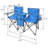 Blue Patio Portable Outdoor 2-Seat Folding Chair With Umbrella