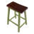 Satori Saddle Seat Counter Stool, Rustic Green And Walnut-427372385