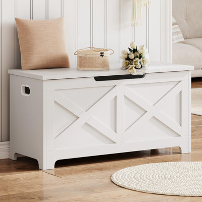 Upholstered Bench with Flip Top