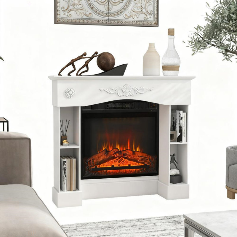 Freestanding Fireplace Surround With Leg For Electric Fireplaces
