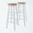Natural Seat/White Frame