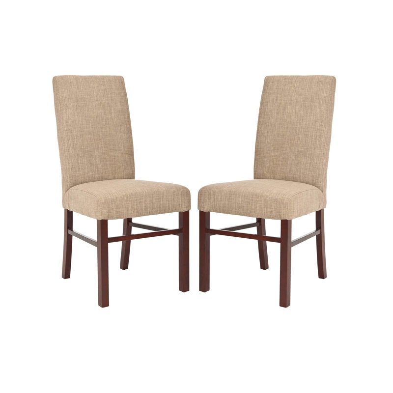 Ardell 19.70'' H Upholstered Parsons Chair, Olive Beige
