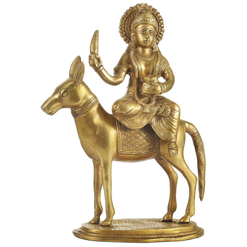 Shitala Mata assise sur un âne