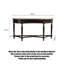 Console élégante de style antique avec pieds tournés