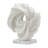 Modern Resin & Acrylic Abstract Sculpture - 15" White Decorative Art for Home, Office, Bedroom, or Living Room