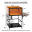 Armoire gravée au laser avec ventilateur d'extraction pour machines de bureau, panneau de fibres à densité moyenne noir et fabrication en métal