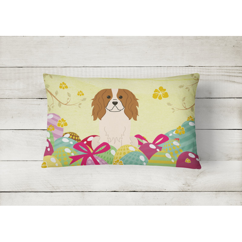 Easter Eggs Outdoor Throw Pillow