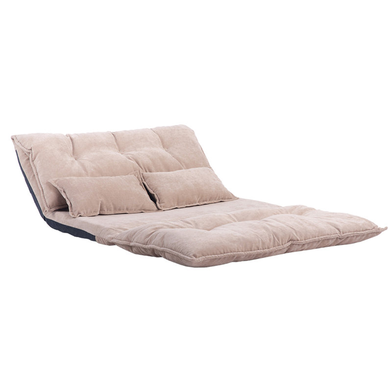 Canapé de jeu vidéo avec deux coussins Kameron, Polyester beige