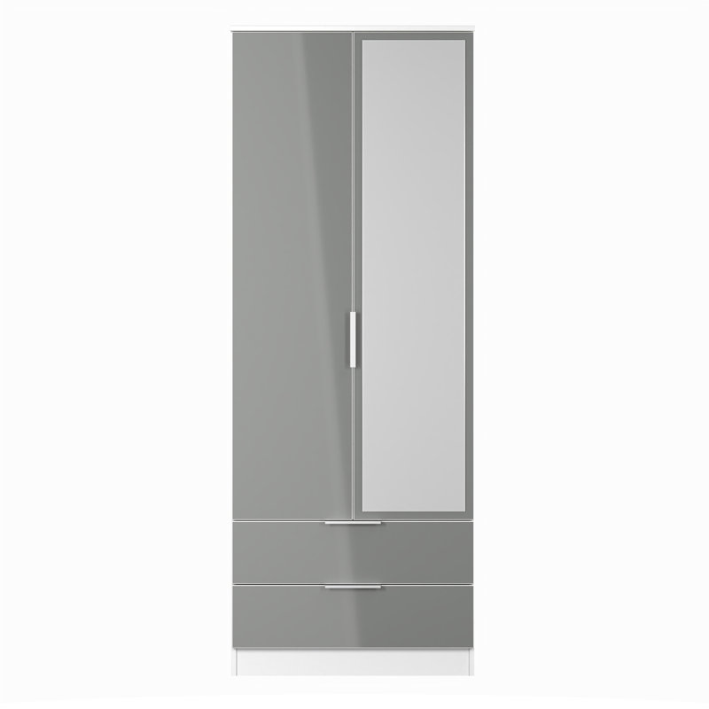 Biernat Manufactured Wood Wardrobe, White Matt