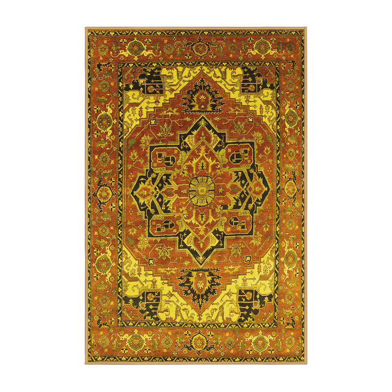 Tapis jaunes modernes Mid-Century 2639