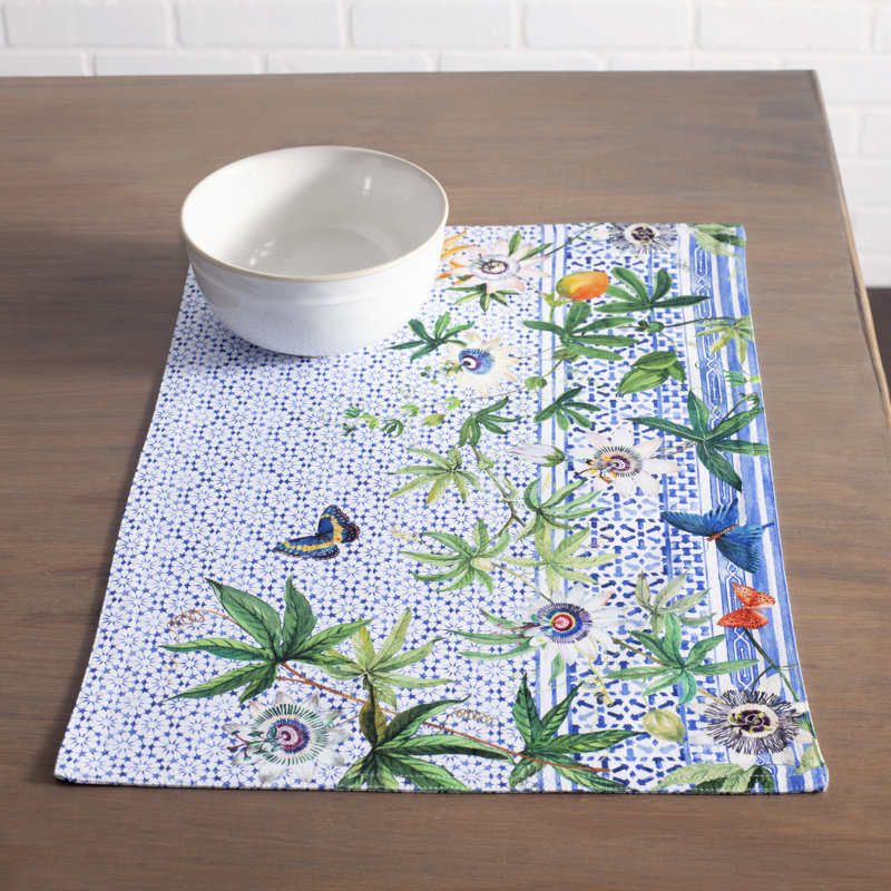 Ensemble de 4 napperons pour la table de salle à manger de la Maison d'Hermine Passiflora