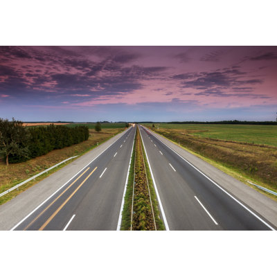 Georgios Cars Speeding On Highway - Wrapped Canvas Print