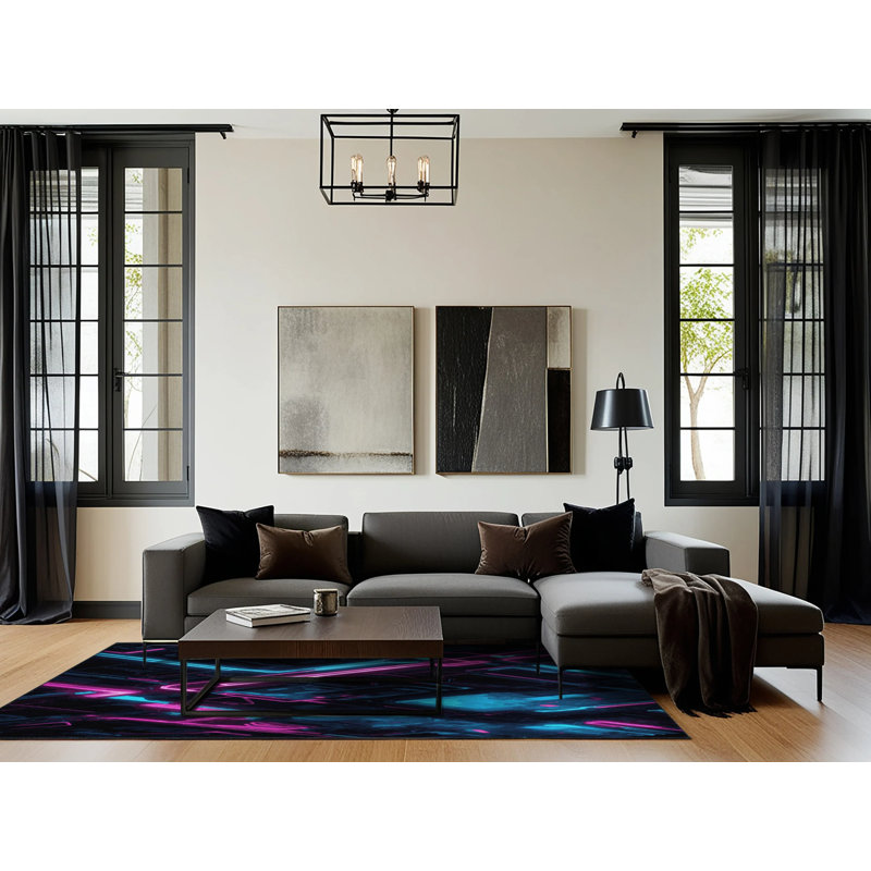 Chroma Dive Rug, Square 3'