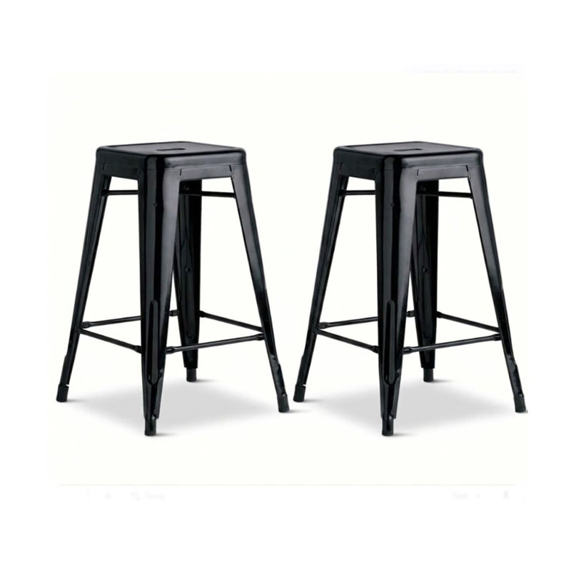 Tabouret de comptoir Arca, Noir, 2