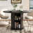 47” Round Dining Table For 4, Wood Farmhouse Kitchen Table For Living Room, Dinner, Chamfered Edge 1.18" Thickness Tabletop-1542690567
