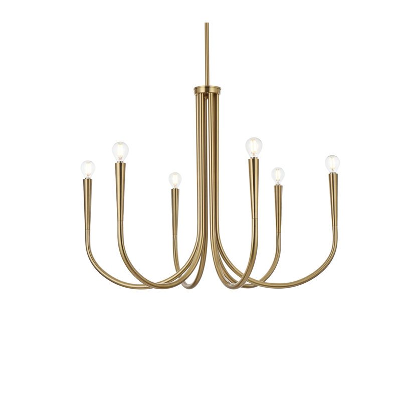 Catalena 6-Light Chandelier, H 23 po x l 30 po x P 30 po, Or